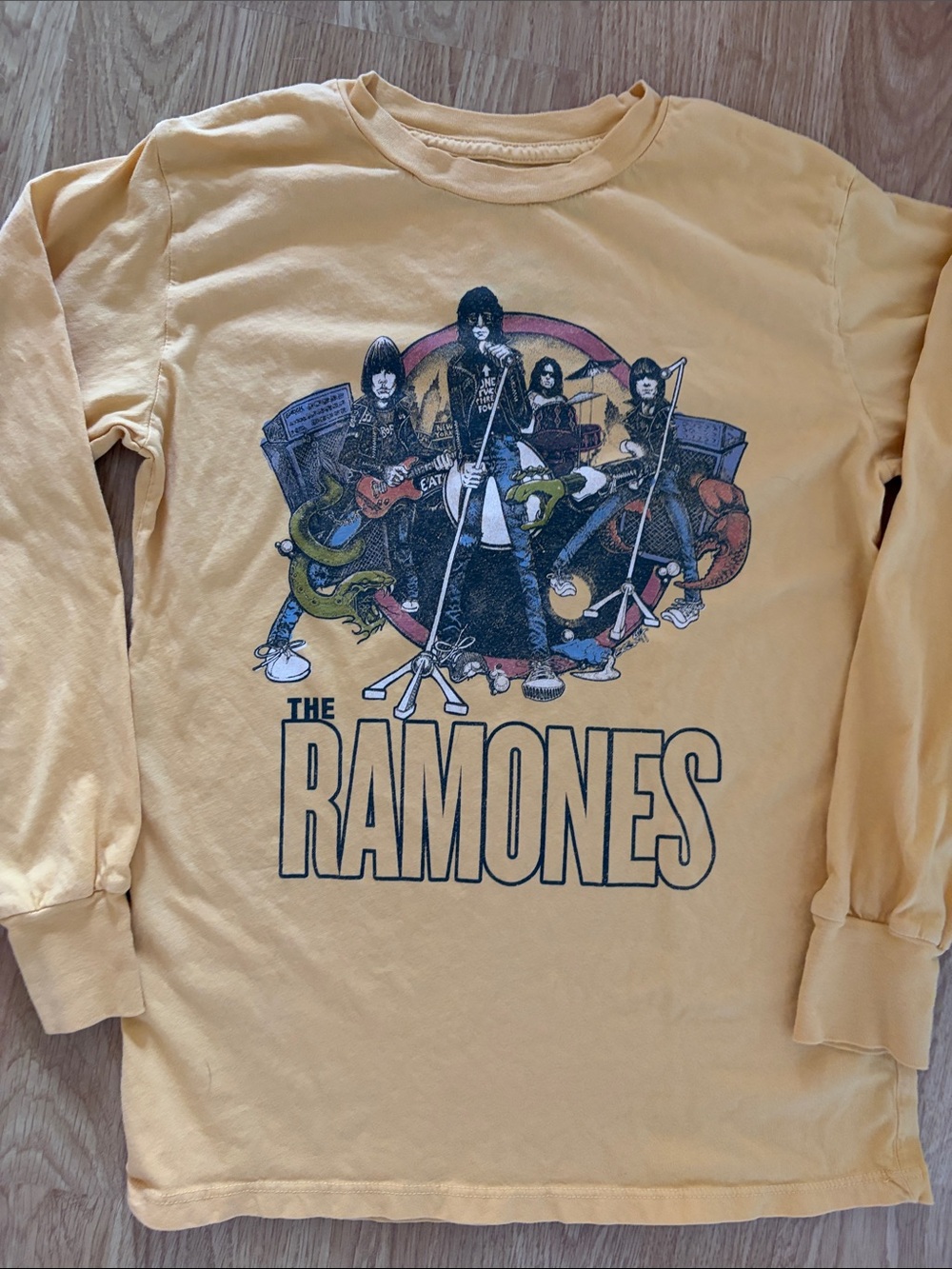 Rowdy Sprout Ramones Graphic Long Sleeve Tee - Yellow